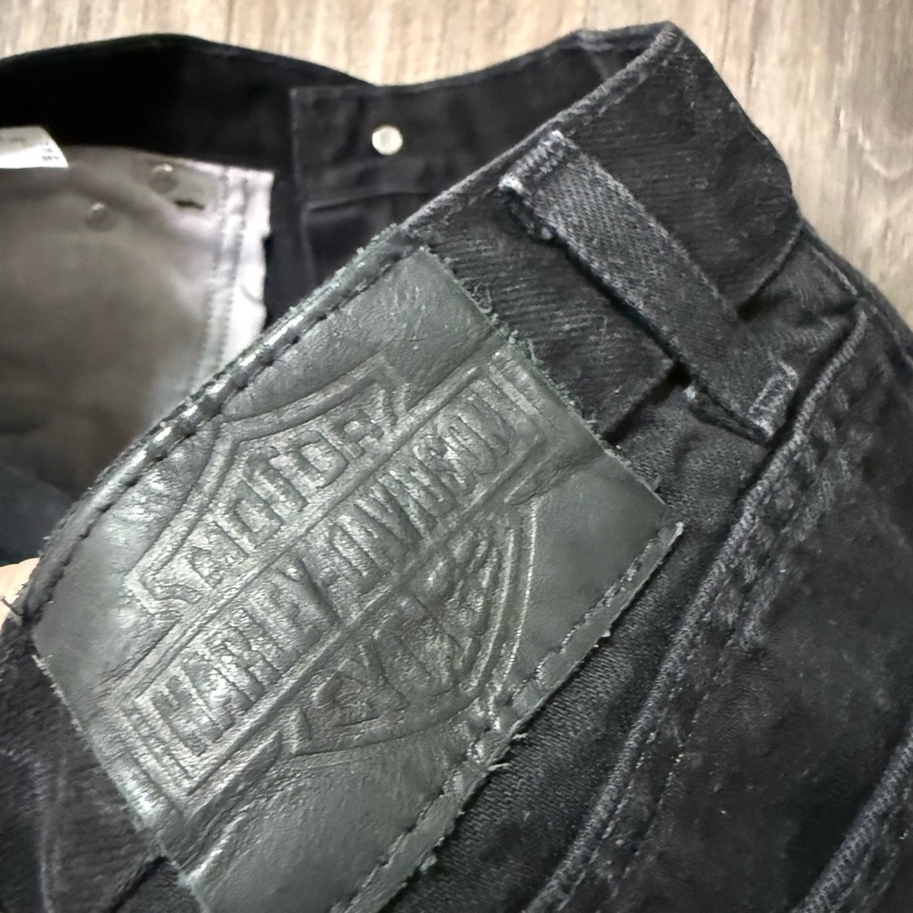 Vintage 100% Cotton Harley-Davidson Black Jeans 33x34 - Picture 9 of 9